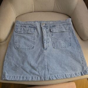 American Eagle Outfitters Blue Corduroy Skirt